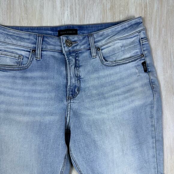 Silver Jeans Suki Skinny Light Wash Denim Stretch Casual Jeans Men's 31x29 - Picture 3 of 11